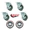 Service Caster Regency 600UBCKIT6 U-Boat Locking Caster and Wheel Replace Set - REG-20S414-PPUB-TLB-TP2-4-PPUD820-2 - alternate 2